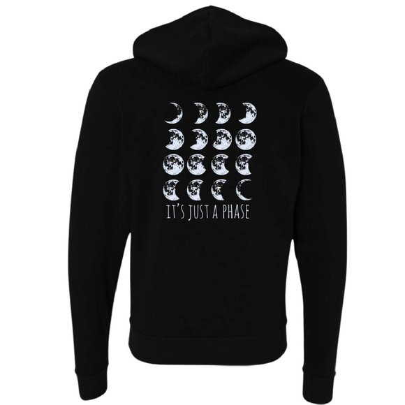 It's Just a Moon Phase Cozy and Stylish Zip Up Hoodie - Picture 1 of 2